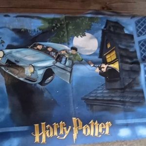 Vtg Harry Potter Fabric Tapestry